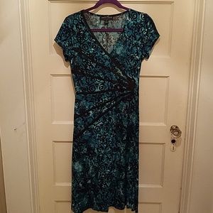 Blue and black dress